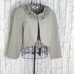 DANNY‎ AND NICOLE 3D Flowers Lightweight Crop Jacket Size 16